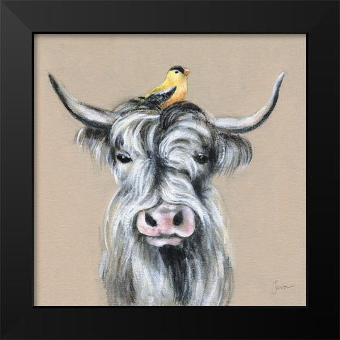 Playful Nature IV Black Modern Wood Framed Art Print by Tava Studios