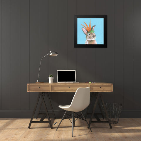 Playful Nature V Black Modern Wood Framed Art Print by Tava Studios