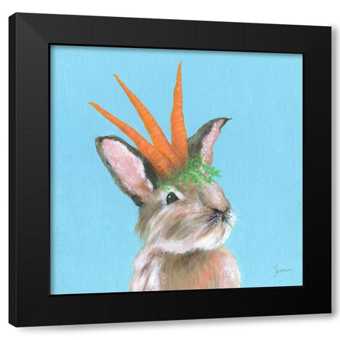 Playful Nature V Black Modern Wood Framed Art Print by Tava Studios