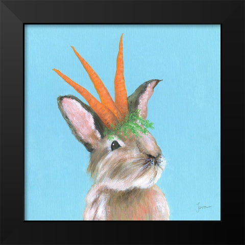 Playful Nature V Black Modern Wood Framed Art Print by Tava Studios