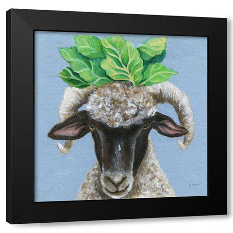 Playful Nature VII Black Modern Wood Framed Art Print by Tava Studios