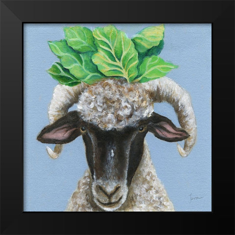 Playful Nature VII Black Modern Wood Framed Art Print by Tava Studios