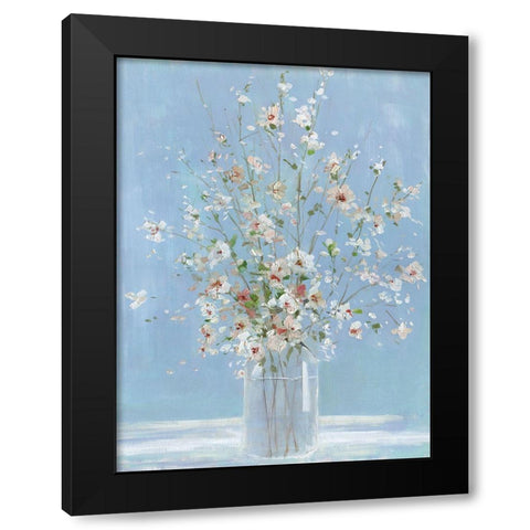 Cherry Blossom Arrangement Black Modern Wood Framed Art Print by Swatland, Sally