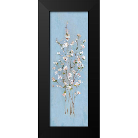 Cherry Blossom Spray I Black Modern Wood Framed Art Print by Swatland, Sally