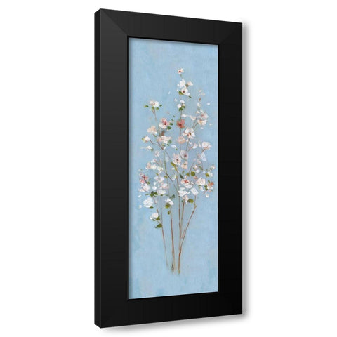 Cherry Blossom Spray II Black Modern Wood Framed Art Print by Swatland, Sally