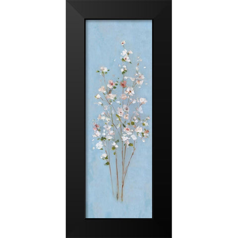 Cherry Blossom Spray II Black Modern Wood Framed Art Print by Swatland, Sally