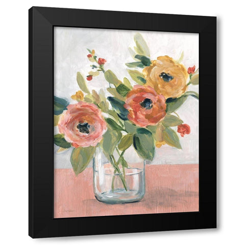 Sunny Fragrances Black Modern Wood Framed Art Print by Robinson, Carol