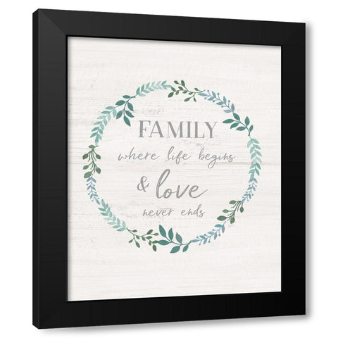 Family Love Black Modern Wood Framed Art Print by Carpentieri, Natalie