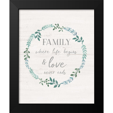 Family Love Black Modern Wood Framed Art Print by Carpentieri, Natalie