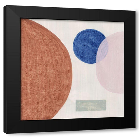 Earthly Orbs I Black Modern Wood Framed Art Print by Tava Studios