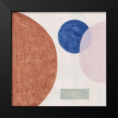 Earthly Orbs I Black Modern Wood Framed Art Print by Tava Studios