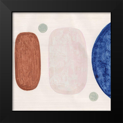 Earthly Orbs II Black Modern Wood Framed Art Print by Tava Studios