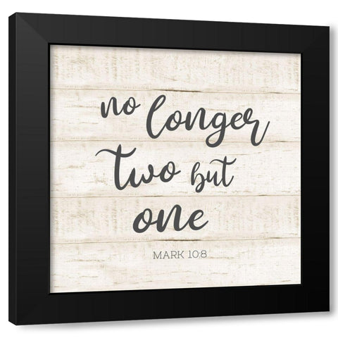 No Longer Two Black Modern Wood Framed Art Print with Double Matting by CAD Designs