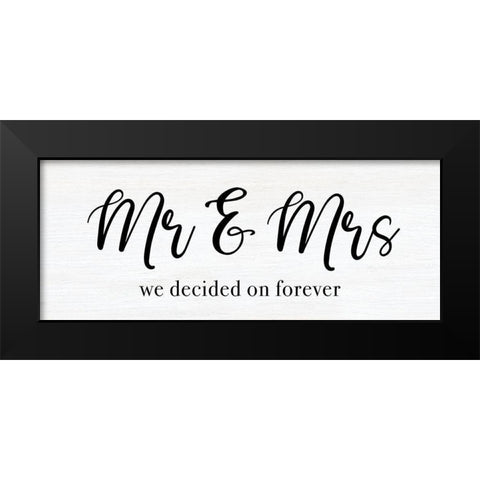 Decided on Forever Black Modern Wood Framed Art Print by CAD Designs