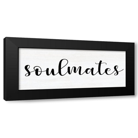 Soulmates Black Modern Wood Framed Art Print by CAD Designs