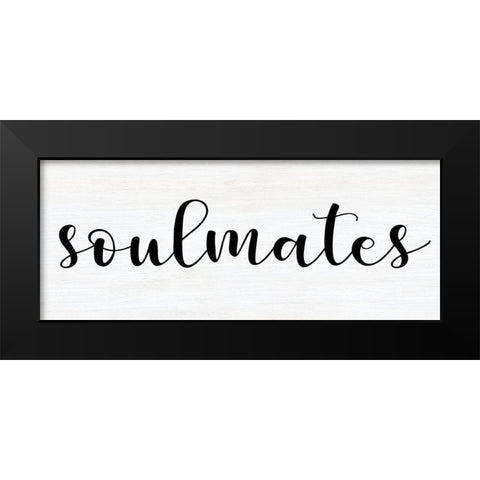 Soulmates Black Modern Wood Framed Art Print by CAD Designs