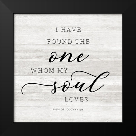Soul Loves Black Modern Wood Framed Art Print by Carpentieri, Natalie