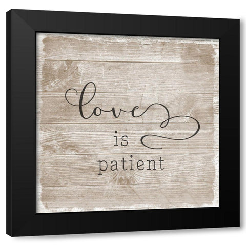 Love Is I Black Modern Wood Framed Art Print with Double Matting by Carpentieri, Natalie