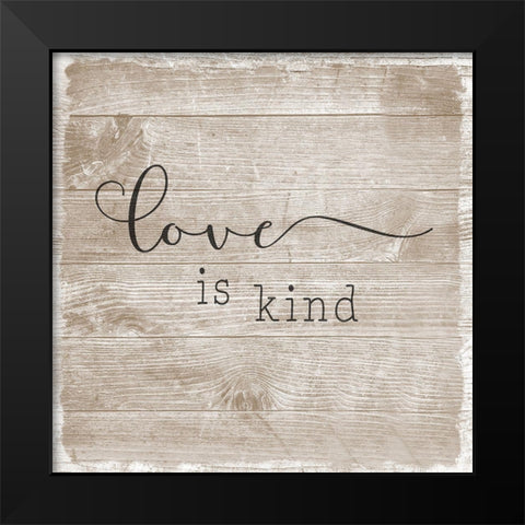 Love Is II Black Modern Wood Framed Art Print by Carpentieri, Natalie