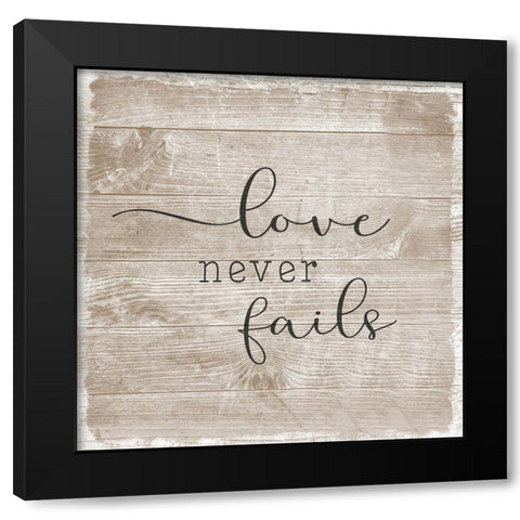 Love Is III Black Modern Wood Framed Art Print by Carpentieri, Natalie