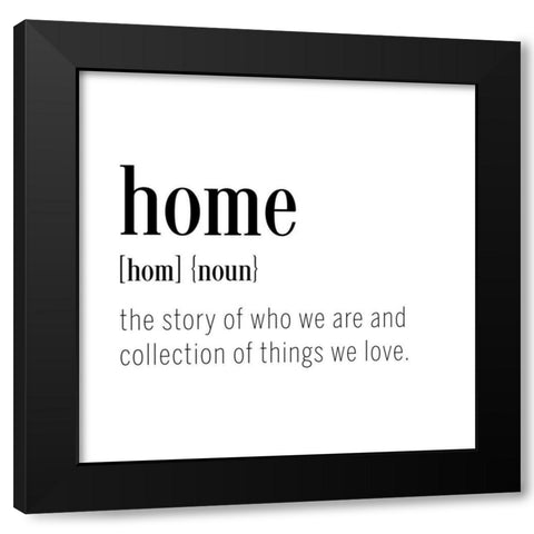 Home Definition Black Modern Wood Framed Art Print with Double Matting by CAD Designs