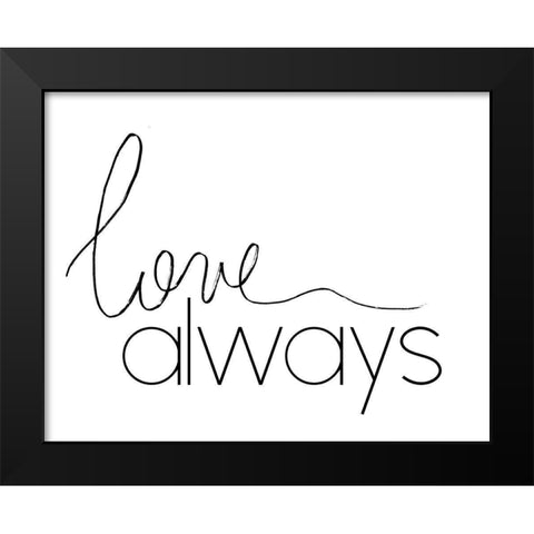 Always Black Modern Wood Framed Art Print by Santiago, Daniela