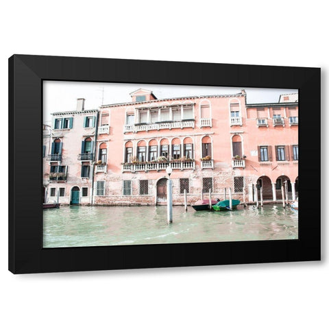 Canal Building I Black Modern Wood Framed Art Print with Double Matting by Nan