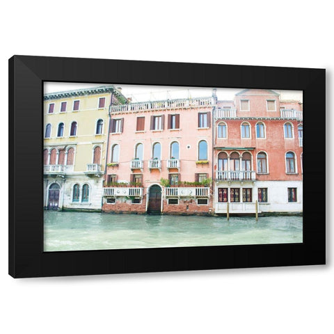 Canal Building II Black Modern Wood Framed Art Print with Double Matting by Nan