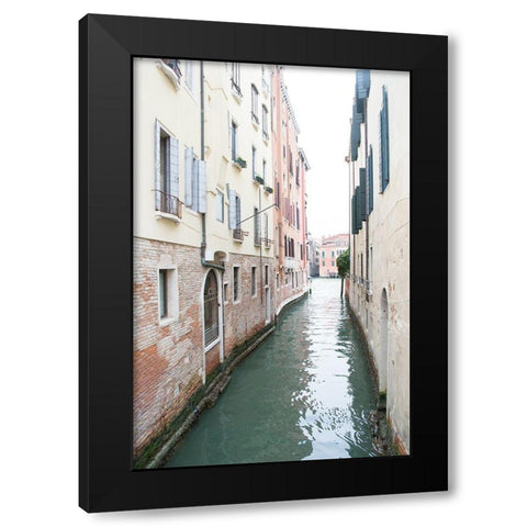 Venice Canal II Black Modern Wood Framed Art Print by Nan