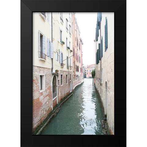 Venice Canal II Black Modern Wood Framed Art Print by Nan