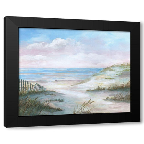 Seaside Dunes Black Modern Wood Framed Art Print with Double Matting by Nan