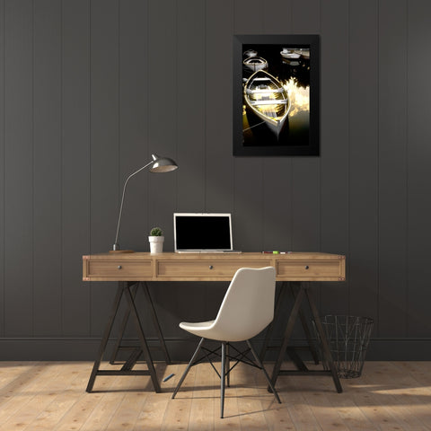 Morning Ready Black Modern Wood Framed Art Print by Delimont, Danita