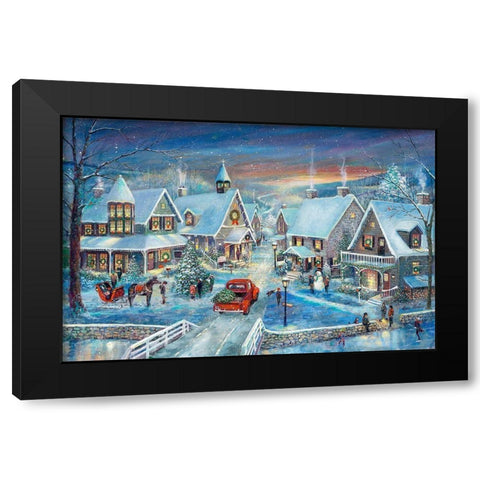 Celebrating Home for the Holidays Black Modern Wood Framed Art Print by Manning, Ruane
