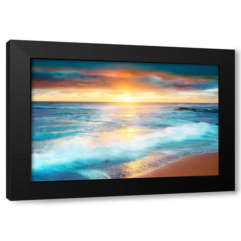 Amber Light Black Modern Wood Framed Art Print with Double Matting by Delimont, Danita