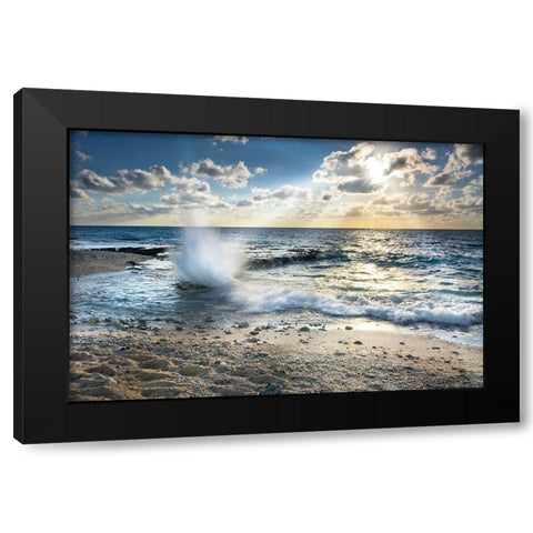 Caribbean Sundown Black Modern Wood Framed Art Print with Double Matting by Delimont, Danita