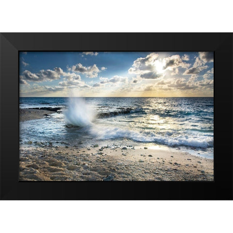 Caribbean Sundown Black Modern Wood Framed Art Print by Delimont, Danita