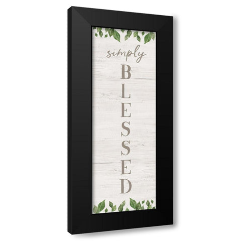 Blessed Greenery Black Modern Wood Framed Art Print by Carpentieri, Natalie