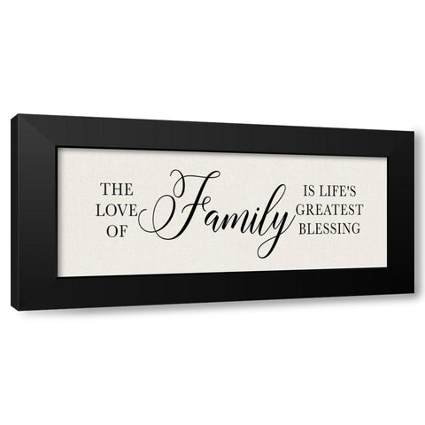 The Love of Family Black Modern Wood Framed Art Print by CAD Designs