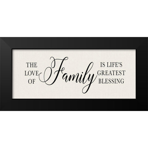The Love of Family Black Modern Wood Framed Art Print by CAD Designs