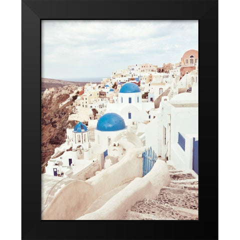 Santorini Black Modern Wood Framed Art Print by Delimont, Danita