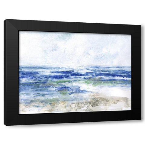 Soft Ocean Waters I Black Modern Wood Framed Art Print by Swatland, Sally