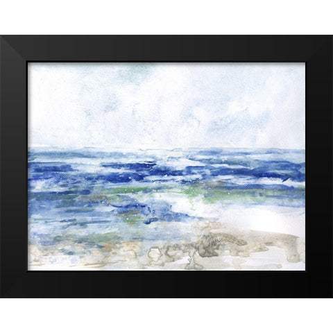 Soft Ocean Waters I Black Modern Wood Framed Art Print by Swatland, Sally