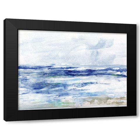 Soft Ocean Waters II Black Modern Wood Framed Art Print with Double Matting by Swatland, Sally