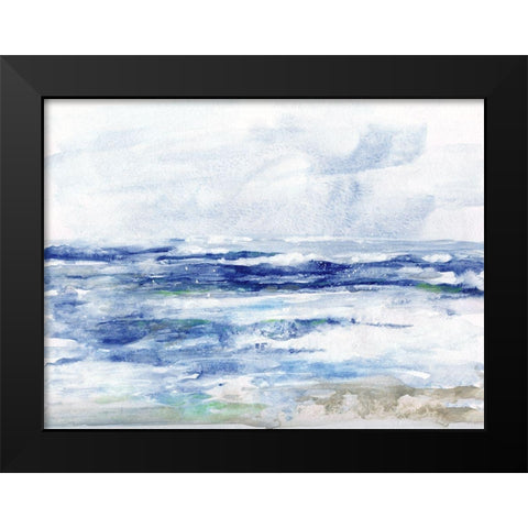 Soft Ocean Waters II Black Modern Wood Framed Art Print by Swatland, Sally