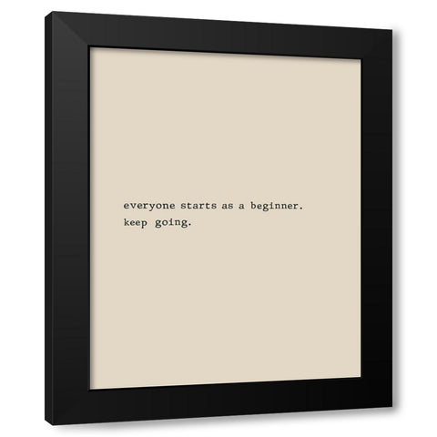 Keep Going Black Modern Wood Framed Art Print by CAD Designs
