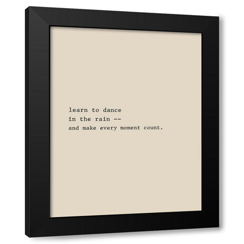 Dance in the Rain Black Modern Wood Framed Art Print with Double Matting by CAD Designs