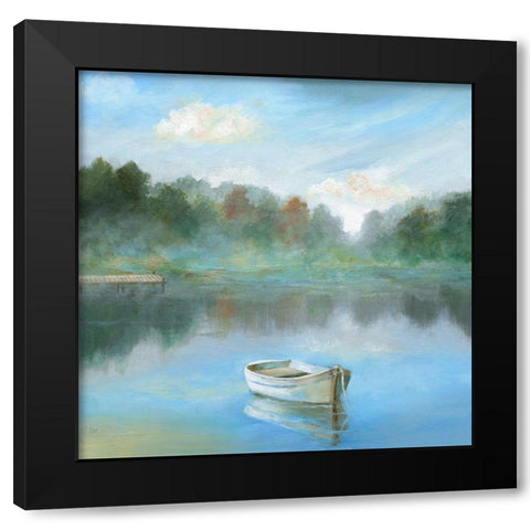 Tranquil Morning Black Modern Wood Framed Art Print with Double Matting by Nan