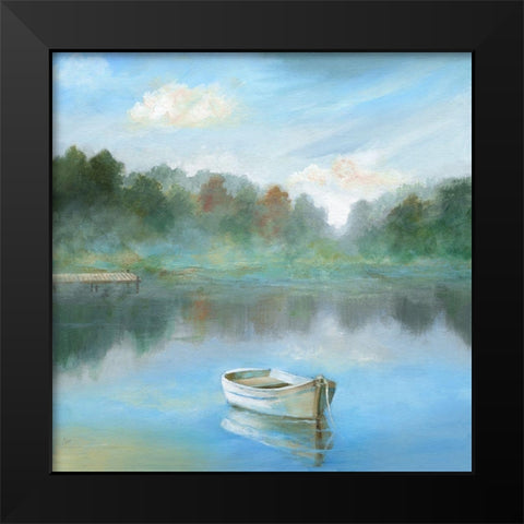 Tranquil Morning Black Modern Wood Framed Art Print by Nan