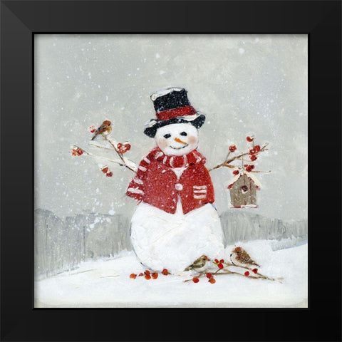 Frosty Friends I Black Modern Wood Framed Art Print by Swatland, Sally