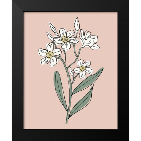 Outline Botanical I Black Modern Wood Framed Art Print by Carpentieri, Natalie